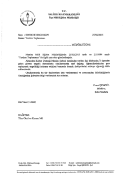 T.C. sALİHLİ KAYMAKAMLIĞI - Salihli İlçe Milli Eğitim Müdürlüğü
