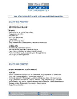 Ders Programı - RATEM Akademi