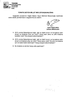 ankara mv. aylin nazlıaka`nın sağlık bakanı`na sözlü sorusu