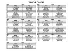 GRUP - D FİKST&Uuml;R