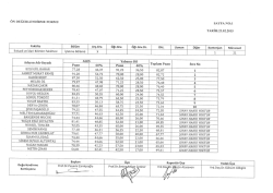 &Ouml;N QEĞERLENDİRME FORMU sAYFA Nozı TARİH:23.02.2015