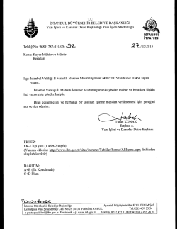 tebliğ no-92 - İstanbul B&uuml;y&uuml;kşehir Belediyesi