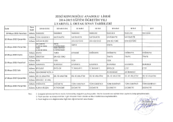 2. D&ouml;nem 2. Ortak Yazılı Sınav Tarihleri