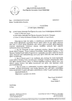 &Ouml;zel Eğitim ve Rehabilitasyon Merkezi Hakkında Teredd&uuml;t Edilen