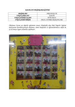 Kasım Ayı Değerler Eğitimi