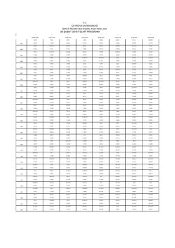 28 şubat 2015 telafi programı