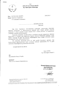 YAZI - Ergani İlçe Milli Eğitim Müdürlüğü