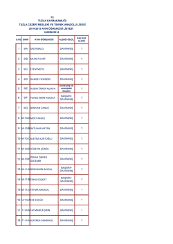 1 9/a salih balcı 1 2 9/b murat kurt 1 3 9/c etem meto 1 4 9/d gamze