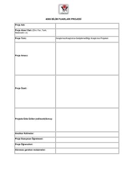 PROJE FORMUNU İNDİRMEK i&ccedil;in tıklayınız