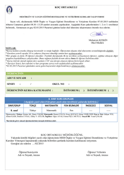KO&Ccedil; ORTAOKULU KO&Ccedil; ORTAOKULU M&Uuml;D&Uuml;RL&Uuml;Ğ&Uuml;NE, Yukarıda