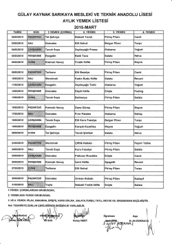 c&uuml;ı_ıy KAyNAK sARıKAyA MEsı-exi vE TEKııix ır.ınDoLU ıistsi