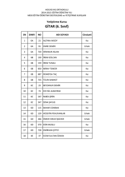 GİTAR (6. Sınıf)