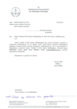 Kariyer G&uuml;nleri Projesi İle İlgili Yapılan &Ccedil;alışmalar