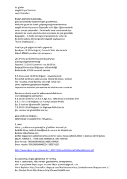 iyi g&uuml;nler sevgili ilk yar`larımızın değerli dostları, Bug&uuml;n ge&ccedil;mişlere