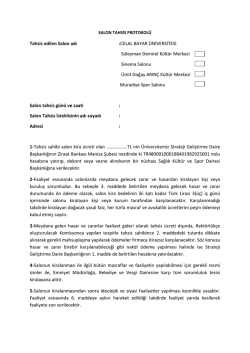 Salon Tahsis - celal bayar &uuml;niversitesi sağlık k&uuml;lt&uuml;r spor daire