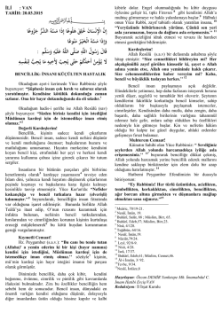 Bencillik: İnsanı K&uuml;&ccedil;&uuml;lten Hastalık