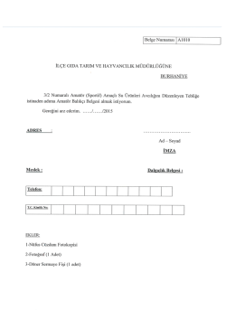 İL&Ccedil;E GIDA TARIM vE HAYVANCILIK M&Uuml;D&Uuml;RL&Uuml;Ğ&Uuml;NE