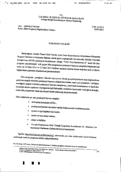 rc. &Ccedil;ALIŞMA vB sosYAL G&Uuml;VENLİK BAKANLıGı