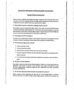 işKuR`DaN &Uuml;NİVERSİTE &ouml;Ğ`RENciLERlNa sTAı