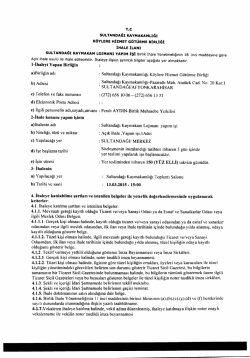 İhale ilanı i&ccedil;in tıklayınız