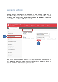 kredi kartı ile &ouml;deme - İnternet Vergi Dairesi