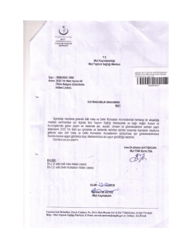 T.C - Mersin Sağlık M&uuml;d&uuml;rl&uuml;ğ&uuml;