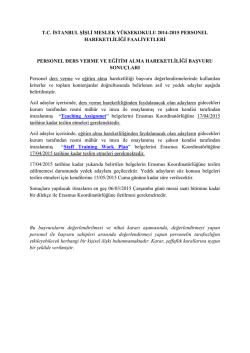 tc istanbul şişli meslek y&uuml;ksekokulu 2014