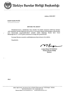 EKİ - T&uuml;rkiye Barolar Birliği