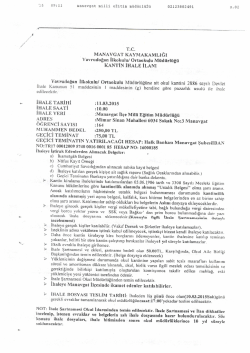 kantin ihale ilanı 04.03.2015 16:09