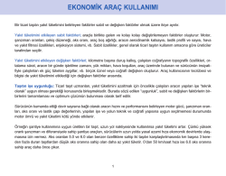 Ekonomik Ara&ccedil; Kullanımı