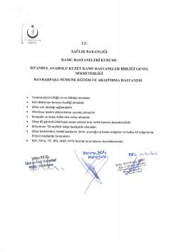 T.c. SAĞLIK BAKANLIĞİ - Haydarpaşa Numune Eğitim ve Araştırma