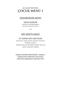 &ccedil;ocUK MEN&Uuml; 1