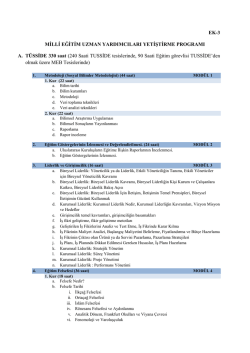 EK-3 Milli Eğitim Uzman Yardımcılığı Yetiştirme Programı