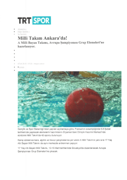 7 OCAK 2015 TRT SPOR