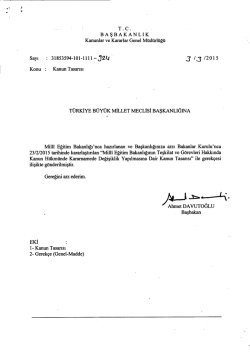 milli eğitim bakanlığının teşkilat ve g&ouml;revleri hakkında kanun