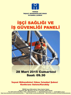 panel programı - İstanbul - İnşaat M&uuml;hendisleri Odası