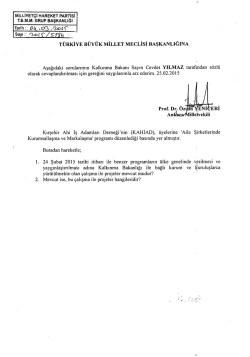 ankara mv. &ouml;zcan yeni&ccedil;eri`nin kalkınma bakanı`na s&ouml;zl&uuml;