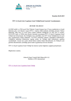 Sayılı Liste Uygulama Genel Tebliği Resmi