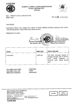 TEKLİF İSTEME MEKTUBU