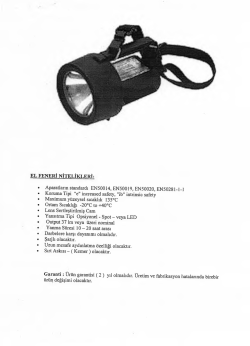 el feneri teknik şartname