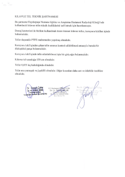 KILAVUZ TEL TEKNİK ŞARTNAMESİ Bu şartname Haydarpaşa