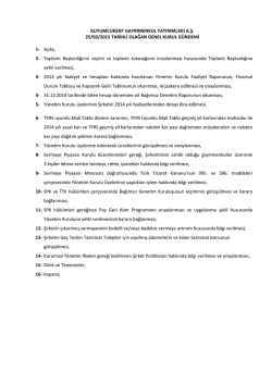 KUYUMCUKENT GAYRİMENKUL YATIRIMLARI A.Ş. 25/03/2015