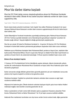 Mısır`da darbe idama başladı