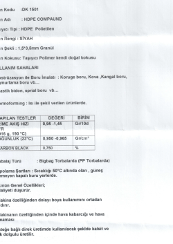 HDPE SİYAH GRAN&Uuml;L