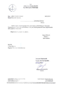 &Uuml;niversite Tanıtımı (T&uuml;m Lise M&uuml;d.)