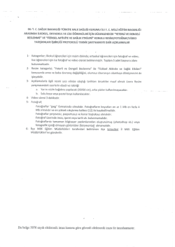 EK: T. c. sAĞLIK BAKANLIĞI T&Uuml;RKiYE HALI( sAĞLIĞı KURUMU İLE