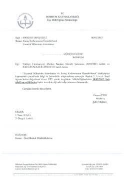 Tc BODRUM KAYMAKAMLIĞI İl&ccedil;e MiıııEği&uuml;m M&uuml;d&uuml;rl&uuml;ğ&uuml;