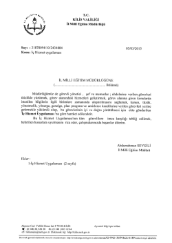 T.C. KİLİS VALİLİĞİ - Kilis Milli Eğitim M&uuml;d&uuml;rl&uuml;ğ&uuml;