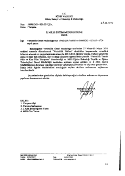 Ek-1 i&ccedil;in tıklayınız - Iğdır İl Milli Eğitim M&uuml;d&uuml;rl&uuml;ğ&uuml;