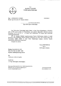 ege &uuml;niversitesi tanıtım g&uuml;nleri - Salihli İl&ccedil;e Milli Eğitim M&uuml;d&uuml;rl&uuml;ğ&uuml;